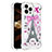 Coque Silicone Housse Etui Gel Bling-Bling S03 pour Apple iPhone 14 Pro Max Or Rose