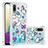 Coque Silicone Housse Etui Gel Bling-Bling S03 pour Samsung Galaxy A02 Bleu Ciel