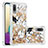 Coque Silicone Housse Etui Gel Bling-Bling S03 pour Samsung Galaxy A02 Or