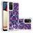 Coque Silicone Housse Etui Gel Bling-Bling S03 pour Samsung Galaxy A02s Violet