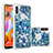 Coque Silicone Housse Etui Gel Bling-Bling S03 pour Samsung Galaxy A11 Bleu