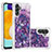 Coque Silicone Housse Etui Gel Bling-Bling S03 pour Samsung Galaxy A13 5G Violet