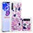 Coque Silicone Housse Etui Gel Bling-Bling S03 pour Samsung Galaxy A21 European Violet Clair