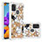 Coque Silicone Housse Etui Gel Bling-Bling S03 pour Samsung Galaxy A21s Or
