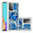 Coque Silicone Housse Etui Gel Bling-Bling S03 pour Samsung Galaxy A52 5G Bleu