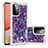 Coque Silicone Housse Etui Gel Bling-Bling S03 pour Samsung Galaxy A72 5G Violet