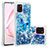 Coque Silicone Housse Etui Gel Bling-Bling S03 pour Samsung Galaxy A81 Bleu