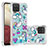 Coque Silicone Housse Etui Gel Bling-Bling S03 pour Samsung Galaxy F12 Bleu Ciel