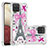 Coque Silicone Housse Etui Gel Bling-Bling S03 pour Samsung Galaxy F12 Rose