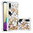 Coque Silicone Housse Etui Gel Bling-Bling S03 pour Samsung Galaxy M02 Or