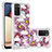Coque Silicone Housse Etui Gel Bling-Bling S03 pour Samsung Galaxy M02s Rouge