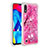 Coque Silicone Housse Etui Gel Bling-Bling S03 pour Samsung Galaxy M10 Rose Rouge