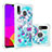 Coque Silicone Housse Etui Gel Bling-Bling S03 pour Samsung Galaxy M10S Bleu Ciel