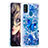 Coque Silicone Housse Etui Gel Bling-Bling S03 pour Samsung Galaxy M30s Bleu