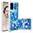 Coque Silicone Housse Etui Gel Bling-Bling S03 pour Samsung Galaxy S20 5G Bleu