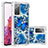 Coque Silicone Housse Etui Gel Bling-Bling S03 pour Samsung Galaxy S20 FE (2022) 5G Bleu