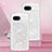 Coque Silicone Housse Etui Gel Bling-Bling YB3 pour Google Pixel 8a 5G Argent