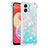 Coque Silicone Housse Etui Gel Bling-Bling YB3 pour Samsung Galaxy M04 Bleu Ciel