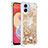 Coque Silicone Housse Etui Gel Bling-Bling YB3 pour Samsung Galaxy M04 Or