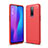 Coque Silicone Housse Etui Gel Line C01 pour Oppo R17 Pro Rouge