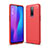 Coque Silicone Housse Etui Gel Line C01 pour Oppo RX17 Pro Rouge