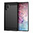 Coque Silicone Housse Etui Gel Line C01 pour Samsung Galaxy Note 10 Plus 5G Noir