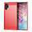 Coque Silicone Housse Etui Gel Line C01 pour Samsung Galaxy Note 10 Plus 5G Rouge