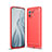 Coque Silicone Housse Etui Gel Line C01 pour Xiaomi Mi 11 Lite 5G NE Rouge