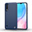 Coque Silicone Housse Etui Gel Line C01 pour Xiaomi Mi A3 Bleu