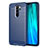 Coque Silicone Housse Etui Gel Line C03 pour Xiaomi Redmi Note 8 Pro Bleu