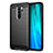 Coque Silicone Housse Etui Gel Line C03 pour Xiaomi Redmi Note 8 Pro Noir