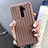 Coque Silicone Housse Etui Gel Line C04 pour Xiaomi Redmi Note 8 Pro Marron