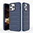 Coque Silicone Housse Etui Gel Line KC1 pour Apple iPhone 15 Pro Bleu