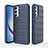 Coque Silicone Housse Etui Gel Line KC1 pour Samsung Galaxy A34 5G Bleu