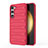 Coque Silicone Housse Etui Gel Line KC1 pour Samsung Galaxy S22 Plus 5G Rouge