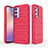 Coque Silicone Housse Etui Gel Line KC2 pour Samsung Galaxy A54 5G Rouge