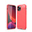 Coque Silicone Housse Etui Gel Line pour Apple iPhone 12 Max Rouge