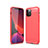 Coque Silicone Housse Etui Gel Line pour Apple iPhone 12 Pro Max Rouge