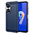 Coque Silicone Housse Etui Gel Line pour Asus Zenfone 9 Bleu