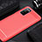 Coque Silicone Housse Etui Gel Line pour Huawei Honor V30 5G Rouge