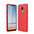 Coque Silicone Housse Etui Gel Line pour LG G7 Rouge