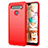 Coque Silicone Housse Etui Gel Line pour LG K41S Rouge