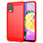 Coque Silicone Housse Etui Gel Line pour LG K62 Rouge