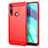 Coque Silicone Housse Etui Gel Line pour Motorola Moto G Fast Rouge