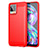 Coque Silicone Housse Etui Gel Line pour Realme 8 4G Rouge