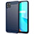 Coque Silicone Housse Etui Gel Line pour Realme C11 Bleu