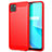 Coque Silicone Housse Etui Gel Line pour Realme C11 Rouge