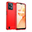 Coque Silicone Housse Etui Gel Line pour Realme C31 Rouge