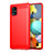 Coque Silicone Housse Etui Gel Line pour Samsung Galaxy A51 4G Rouge