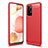 Coque Silicone Housse Etui Gel Line pour Samsung Galaxy A52s 5G Rouge